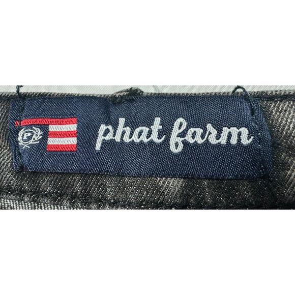 Phat Farm Boys Black Skinny Fit Stretch Moto Denim Jeans - Size 16 (30x28.5) - Picture 7 of 9